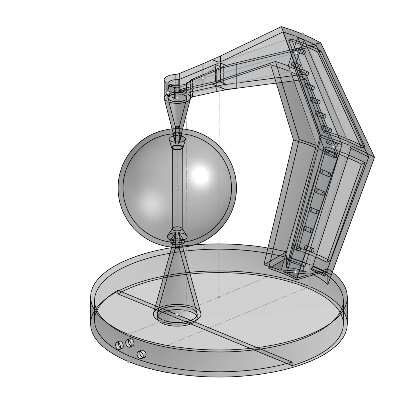 Transparent CAD draft